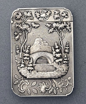 antique American coin silver card carrying case Leonard & Wilson Philadelphia